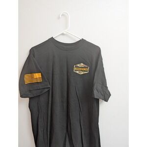Men's Allegiance T-Shirt XL Black Graphic Tee military flag 2nd